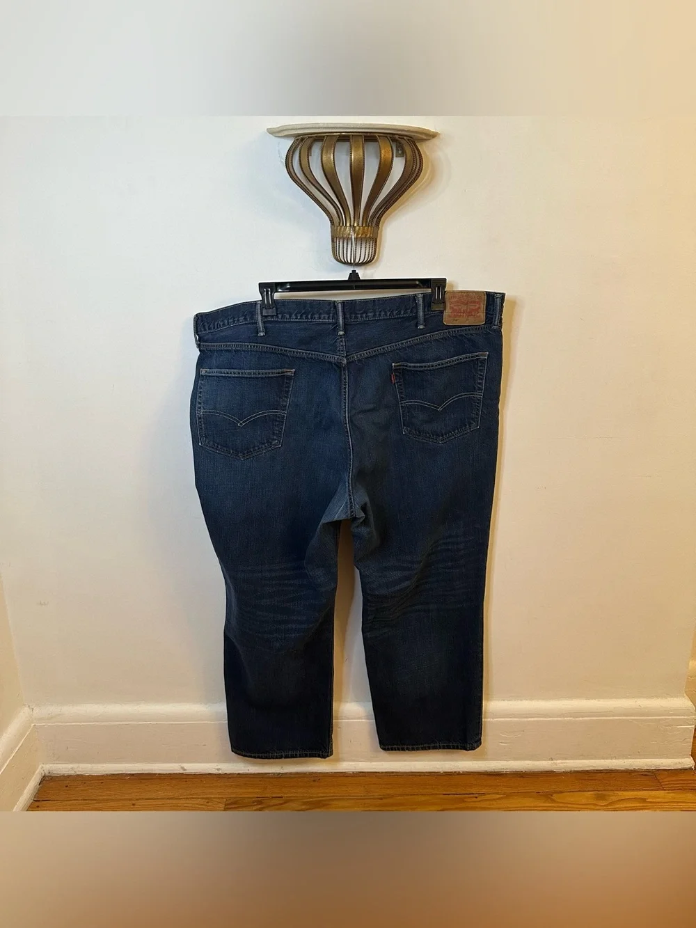 Levi's 559 Relaxed Straight Blue Dark Wash Denim Jeans Big and Tall 50x30 Casual
